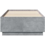vidaXL Posteljni okvir betonsko siv 90x190 cm inženirski les | Shoptok.si