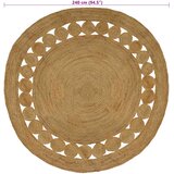  Tepisi za područja Prirodna Ø 240 cm Juta | Eponuda.com