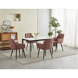  JORK stolica - ružičasti baršun / crne noge x 1 | shoptok.hr