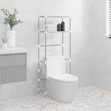 The Living Store Stojalo za nad stranišče 2-nadstropno sivo 53,5x28x143cm železo - Stojalo Za Shranjevanje, (21750988) | Shoptok.si