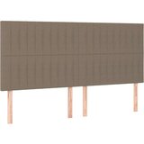  Box spring s madracem LED smeđesivi 160x200 cm tkanina | shoptok.hr