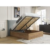 Bobochic Paris Svetlo siva oblazinjena oblazinjena/iz iverne plošče zakonska postelja s prostorom za shranjevanje z letvenim dnom 180x200 cm Charlie – | Shoptok.si