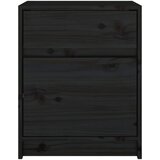  Noćni ormarići 2 kom crni 40 x 31 x 50 cm od masivne borovine | Eponuda.com