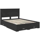  Konstrukcija postelje Črna 135 x 190 cm Konstruiran les, (5000103138) | Shoptok.si