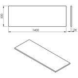 Sapho Bijela ploča za ispod umavionika 140x50 cm Plato – | shoptok.hr