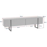 Kalune Design TV omarica v orehovem dekorju v temni naravni barvi 180x50x29,5 cm Serenity – | Shoptok.si