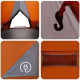  Teepee šotor s streho Siva in oranžna 490 x 410 x 210 cm, (5000091085) | Shoptok.si
