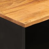 TV ormarić smeđe-crni 100 x 33,5 x 46 cm od masivnog drva manga | Eponuda.com