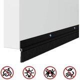  Držač četke za vrata 2 pcs Crna 100 cm Aluminijski legura | shoptok.hr