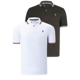 Dewberry DUAL SET T8594 MENS T-SHIRT-WHITE-KHAKI | Shoptok.si