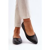 EVENTO PE1 Women's Black Eco Leather Ballerina Flats Tindomiel | shoptok.hr