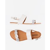 Shelvt White sandals with a glitter strap | Shoptok.si