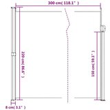  Bočna tenda na uvlačenje bijela 220 x 300 cm | shoptok.hr