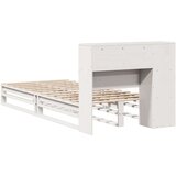 Krevet s regalom za knjige bez madraca bijeli 100x200cm od drva | shoptok.hr