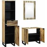  Set namještaja za kupaonicu 3 kom. Smeđa 38 x 33 x 160 cm | shoptok.hr