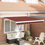 Skrovita tenda Crvena i Crna 350 x 250 cm Tkanina i Metal | shoptok.hr