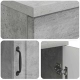  Miza s polico Betonsko siva 142,5 x 50 x 75 cm Inženirski les, (5000283159) | Shoptok.si