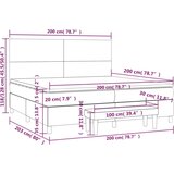  S oprugama i madracem tamnoplavi 200x200 cm baršunasti | shoptok.hr