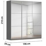 Rauch Möbel OMARA Z DRSNIMI VRATI, siva | Shoptok.si