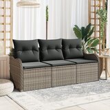 vidaXL set od 3 dijela vrtnih kauča s jastučićima sivi poli ratan | shoptok.hr