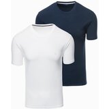 Ombre Set of men's t-shirts with round neckline
