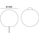  LED RGB prigušiva solarna svetiljka LED/5W/3,7V 3000K IP54 prečnika 40 cm | Eponuda.com
