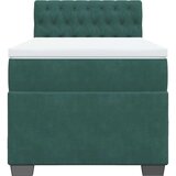 vidaXL Box spring postelja z vzmetnico temno zelena 80x200 cm žamet, (21310249) | Shoptok.si