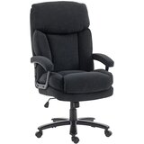  Izvršna stolica ergonomska uredska stolica do 200 kg baršunasti izgled visoki naslon za ured i kućni ured crna | shoptok.hr
