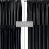 Filumi Crna zavjesa za djelomično zamračenje od samta 265x270 cm Velto – | shoptok.hr