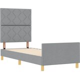  Krevetna konstrukcija Svjetlosiva 80 x 200 cm tkanina | shoptok.hr