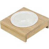  Set keramičkih činija na stalku od bambusovog drveta 0.25l 12cm 15x5x15cm bela činije | Eponuda.com