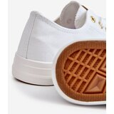 EVENTO Women's Classic Sneakers White And Gold Ecoma | shoptok.hr