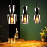 Nettlife viseča svetilka za jedilno mizo, vintage dimno sivo steklo E27 za dnevno sobo ali kuhinjo, (22123020) | Shoptok.si