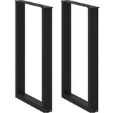 vidaXL Noge stolića za kavu U-oblika 2 kom crne 60x(90-91) cm čelik | shoptok.hr