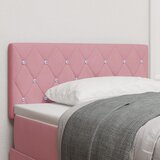vidaXL Naslon za glavo s kristalnimi gumbi, roza, 90 cm, iz žameta | Shoptok.si
