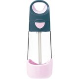 b.box Bottle with Straw steklenička s slamico Indigo Pink 450 ml | Shoptok.si