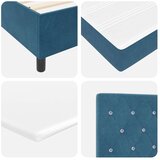 Box Spring Krevet s madracem i klupom Tamnoplavi 140x190 cm Baršun | shoptok.hr