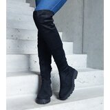 Gemre Black long flat-soled boots Tromi | shoptok.hr