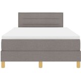  LED Box Spring Krevet Sivo-smeđa 120 x 190 cm tkanina | shoptok.hr