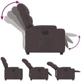  Električni naslonjač od tkanine tamnosmeđi | Eponuda.com
