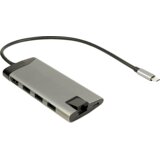 InterTech Inter Tech USB Type C Docking Station s 3x USB 3.0, 4K HDMI, RJ45 i čitačem kartica | shoptok.hr