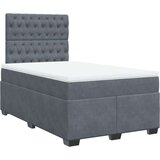 vidaXL Krevet box spring s madracem tamnosivi 120 x 190 cm baršun | shoptok.hr