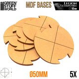 Green Stuff World MDF Round Base 50mm - Pack x5 LEGION (3mm) | Postolje za Minijature 50mm | Eponuda.com
