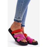 VINCEZA Women's Slippers With Velcro Fuchsia 17401 | Shoptok.si