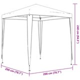 Šator za zabave 2 x 2 m bijeli | shoptok.hr