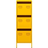 vidaXL Visoka omara gorčično rumena 39x35x103,5 cm jeklo | Shoptok.si