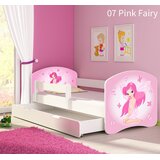  Otroška postelja ACMA z motivom, stranska bela + predal 180x80 cm 07 Pink Fairy | Shoptok.si