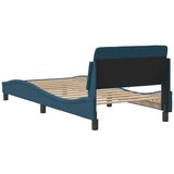  Okvir kreveta s uzglavljem Dover plavi 90 x 190 cm baršunasti | shoptok.hr
