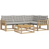  Set vanjskih sofa 5 kom. Bijela i svjetlosiva | shoptok.hr