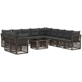  Sjedeća garnitura za vrt 12 kom. Siva poliratan 100 x 55 x 73 cm | Shoptok.si